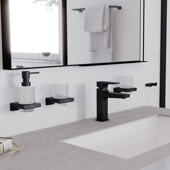 Крючок двойной Hansgrohe AddStoris, Черный матовый, 41755670