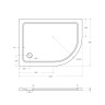 Поддон SMC CEZARES TRAY-M-RH-120/90-550-35-W-L