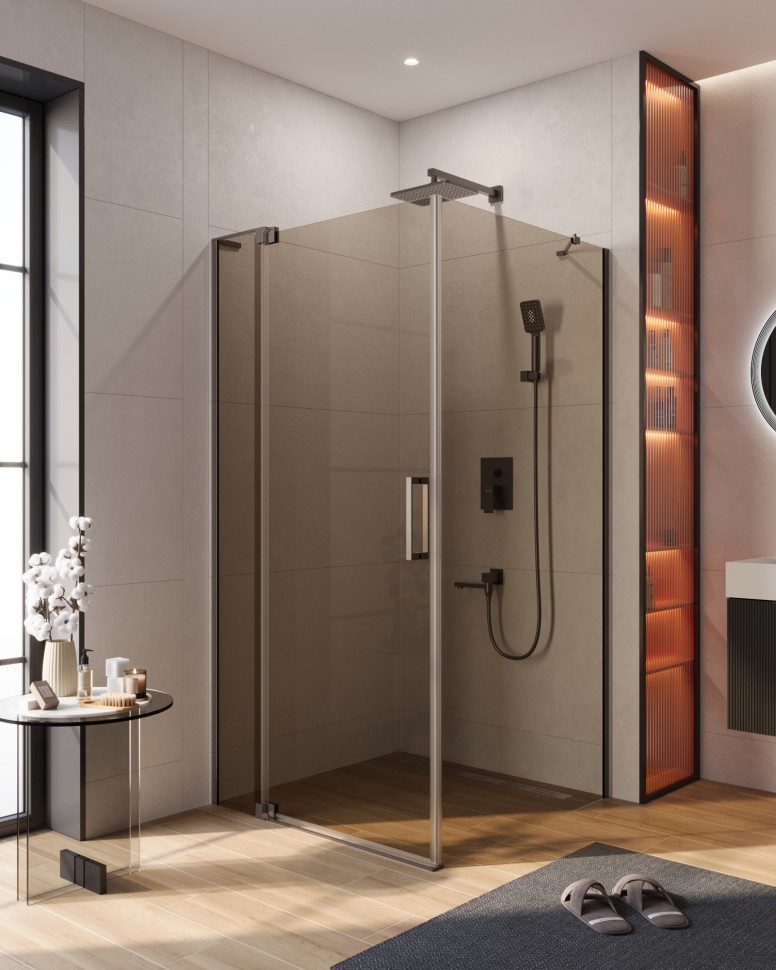 Душевой уголок CEZARES SLIDER-AH-1-100-100/110-BR-GM