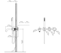 Смеситель для ванны Groove VBTW-4G1BN, встраиваемый, брашированный никель