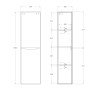 Шкаф подвесной BelBagno FLY-MARINO-1500-2A-SC-BL-P-L
