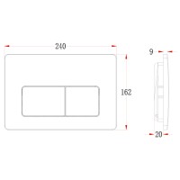 Кнопка смыва Veconi FLUSH V5, FLV5-GM, 240х162х9, пластик, оружейная сталь матовая