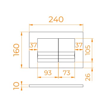 Кнопка слива RGW SWH-05B
