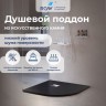 Душевой поддон полукруглый RGW ST/R-G Графит (900x900)