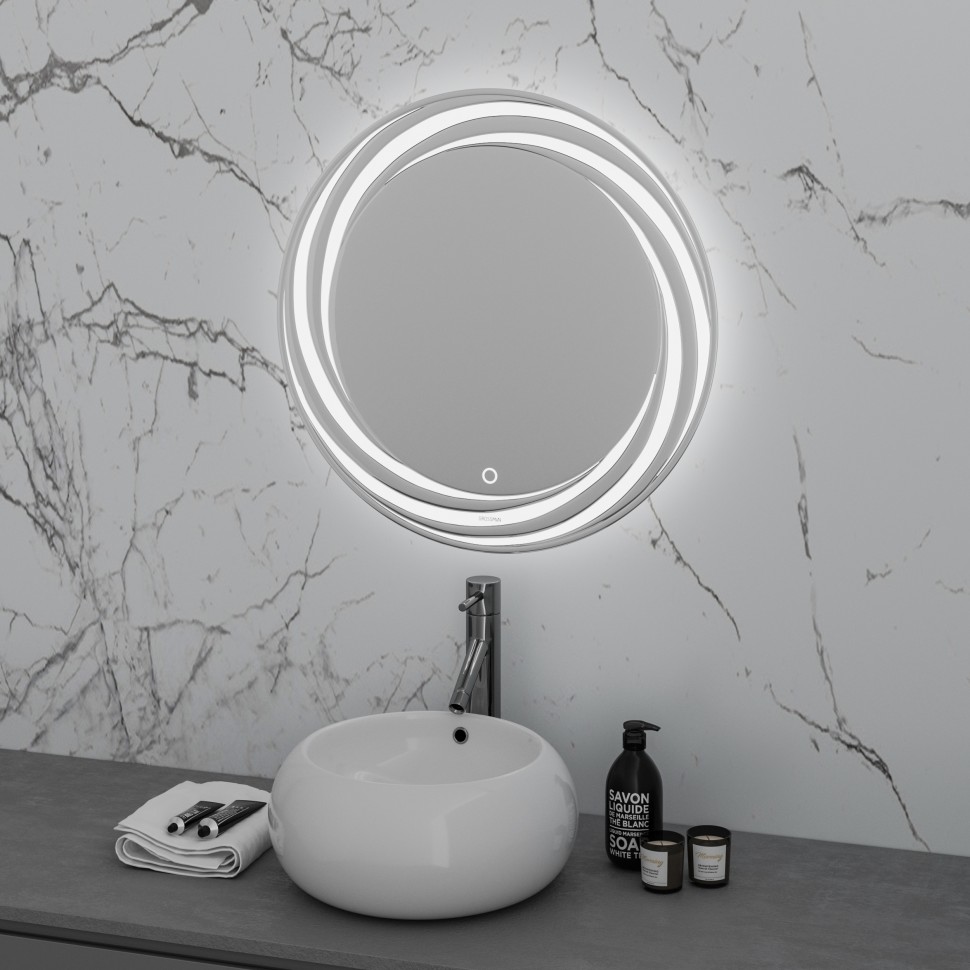 Зеркало ARMA D800 (800*800*45) LED с сенсорным выключателем