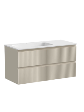 Тумба подвесная SANCOS Snob R левая 995х445х500, c двумя ящиками оснащенными доводчиками, Beige Soft , арт.SNR100LCE