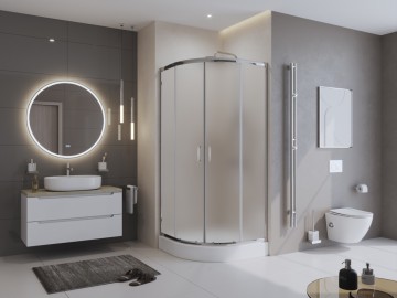 Душевой уголок BelBagno UNO-195-R-2-100-P-Cr