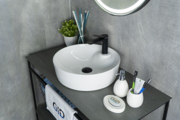 Раковина Gid D1306 51181 накладная белая 44x44x14