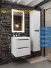 Тумба под раковину для ванной подвесная Uperwood Tanos NEW 50х45х50 см, белая/графит
