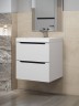 Тумба под раковину для ванной подвесная Uperwood Tanos NEW 50х45х50 см, белая/графит