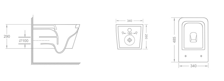 Унитаз подвесной IBERICA BLANCA TOLEDO MINI Tornado белый (IB.TLM.234.1B1)