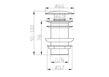 Донный клапан BelBagno BB-SC-CRM