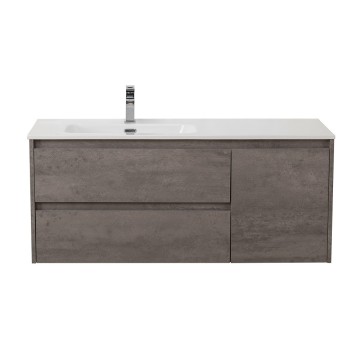База под раковину подвесная BelBagno KRAFT-1000-2C-1A-SO-CG-L Cemento Grigio