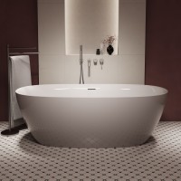 Ванна акриловая Vincea VBT-708-1600, 1600*800*585, цвет белый, щелевой перелив, слив белый