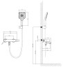 Смеситель для ванны Куб (Cube) VTFW-1C2BG, брашированное золото