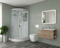 Душевая кабина Niagara Premium NG-6002-01G (100х100х210) низкий поддон(16 см),стекло прозрачное,4 места