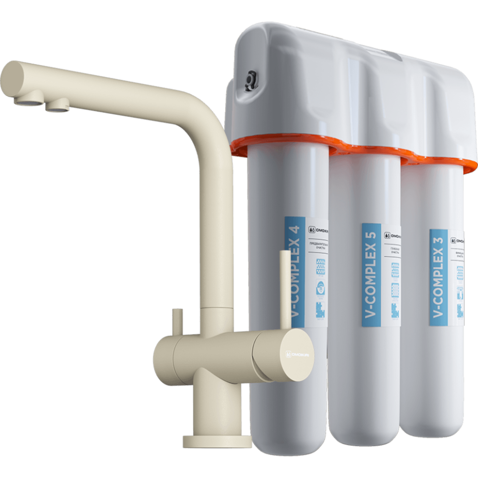 Комплект смеситель+фильтр Nagano-BE-P + Pure drop Lite