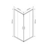 Душевой уголок Garda VSS-1G8090CLBN, 900*800, брашированный никель, стекло прозрачное
