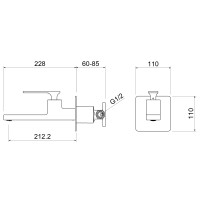 Смеситель для раковины встроенный Timo Torne 4372/00SM хром