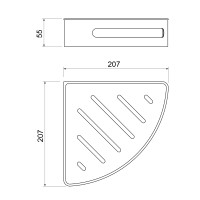 Полка угловая Timo Luiro 18577/17 золото матовое