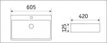 Умывальник CeramaLux D1338