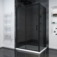 Боковая панель Veconi KP-14BT, 900x1950, черный матовый, стекло тонированное