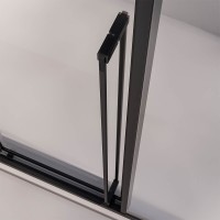 Душевой угол раздвижной Veconi Premium Prato 300 SP B-R, 1000х800x2000, черный матовый, стекло прозрачное