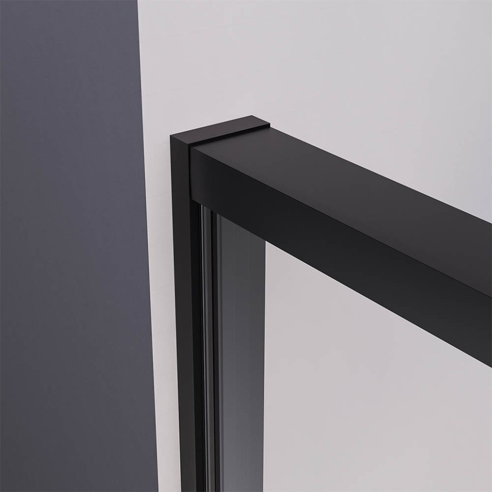 Душевой угол раздвижной Veconi Premium Prato 300 SP B-R, 1000х800x2000, черный матовый, стекло прозрачное