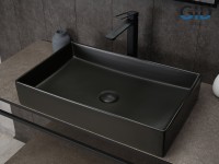 Раковина Gid Bm9496 53363 накладная черная матовая 60.5x37x11