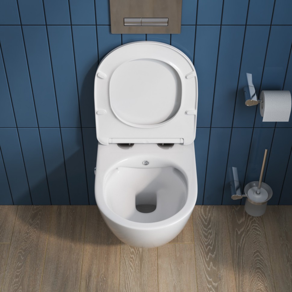 Унитаз подвесной с сиденьем, функцией биде и смесителем BelBagno UNO BB3105CHR-BS/SC