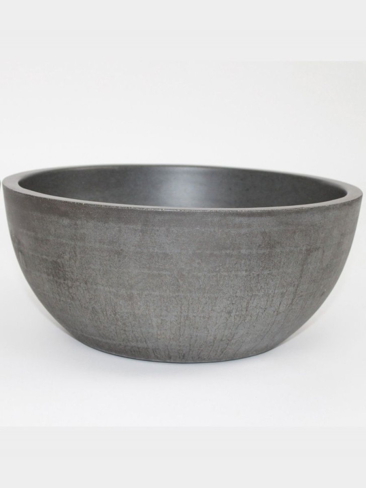 Раковина накладная бетонная Uperwood Belfast 30х30х13,5 см, круглая, графит