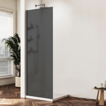 Душевая перегородка Волк-Ин (Walk-In) VSW-1HWS900GFGM, 900*2000, вороненая сталь, стекло матовое тонированное