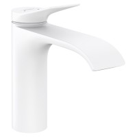 Смеситель для раковины Hansgrohe Vivenis со сливным гарнитуром 75020700, белый матовый