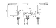 Смеситель для кухни SKALEN, брашированное золото, Sk213020-BG, Paulmark