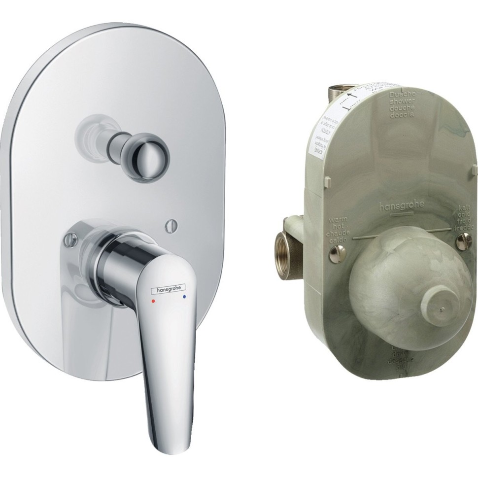 Смеситель для ванны, для душа Hansgrohe Logis E хром 71408000