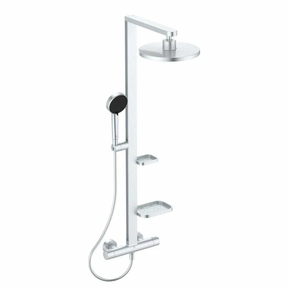 Душевая система ALU+ с термостатом Ideal Standard Silver (серебро)