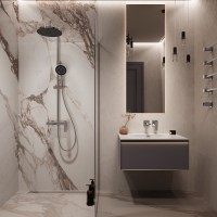 Смеситель для раковины Puro VBFW-5P01CH встраиваемый однорычажный, хром