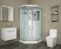 Душевая кабина Niagara Premium NG-6002-01GD (100х100х220) низкий поддон(16 см),стекло прозрачное,4 места