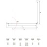 Душевой угол Veconi Rovigo RV-033R, 900х700х1950 хром, стекло дождь
