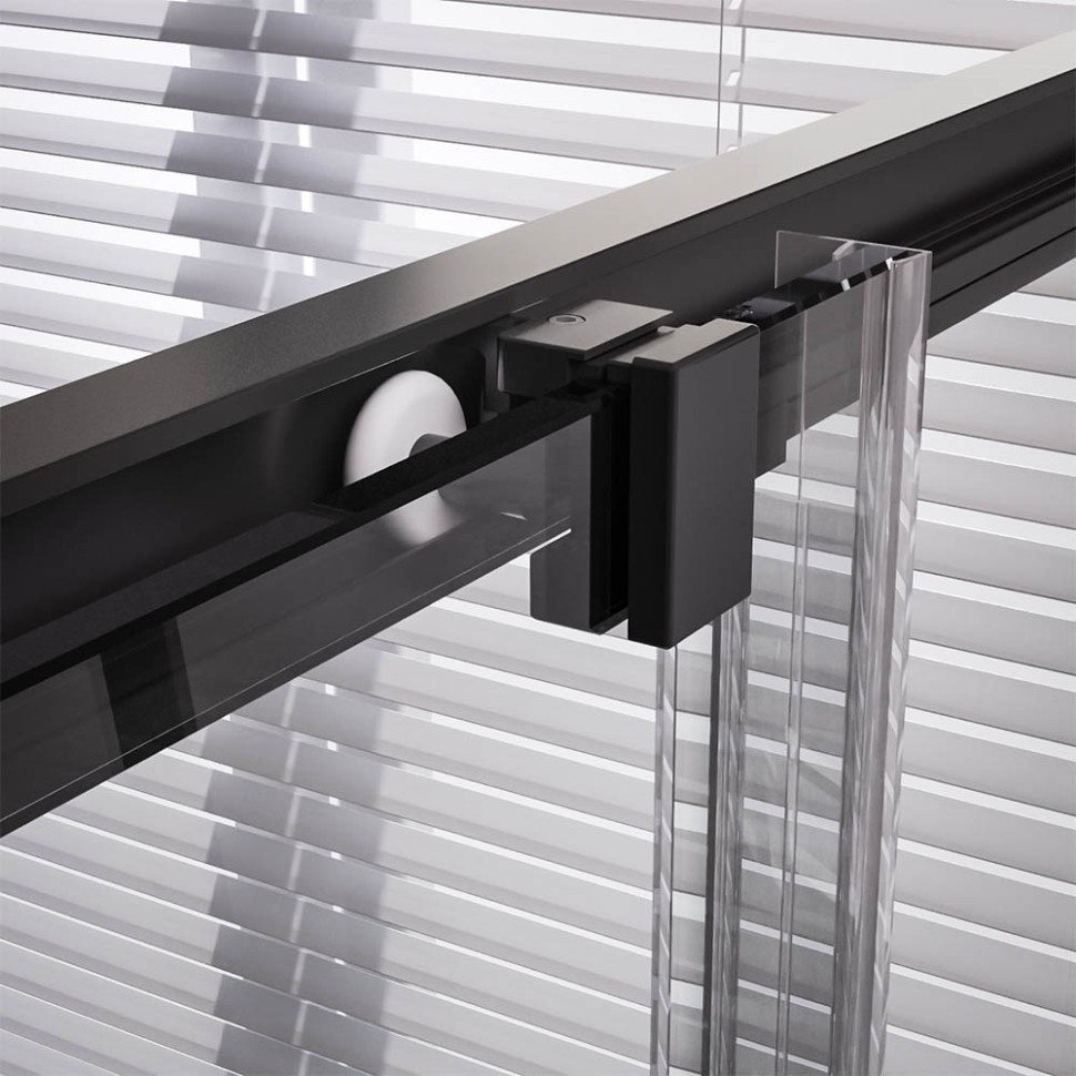 Душевой угол Veconi Premium Trento PTC-20B, 1100Х900x2000, черный матовый, стекло прозрачное