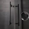 Душевой угол Veconi Premium Trento PTC-20B, 1100Х900x2000, черный матовый, стекло прозрачное