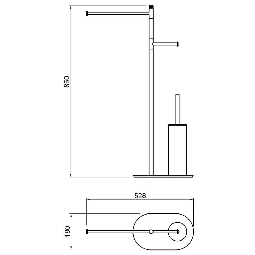 Стойка в ванную комнату Timo Saona 13085/13 никель