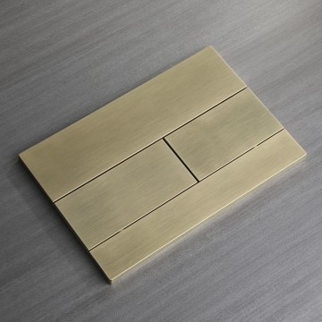 Кнопка смыва Veconi FLUSH V7, FLV7-G, 240х162х10, пластик, золото брашинг