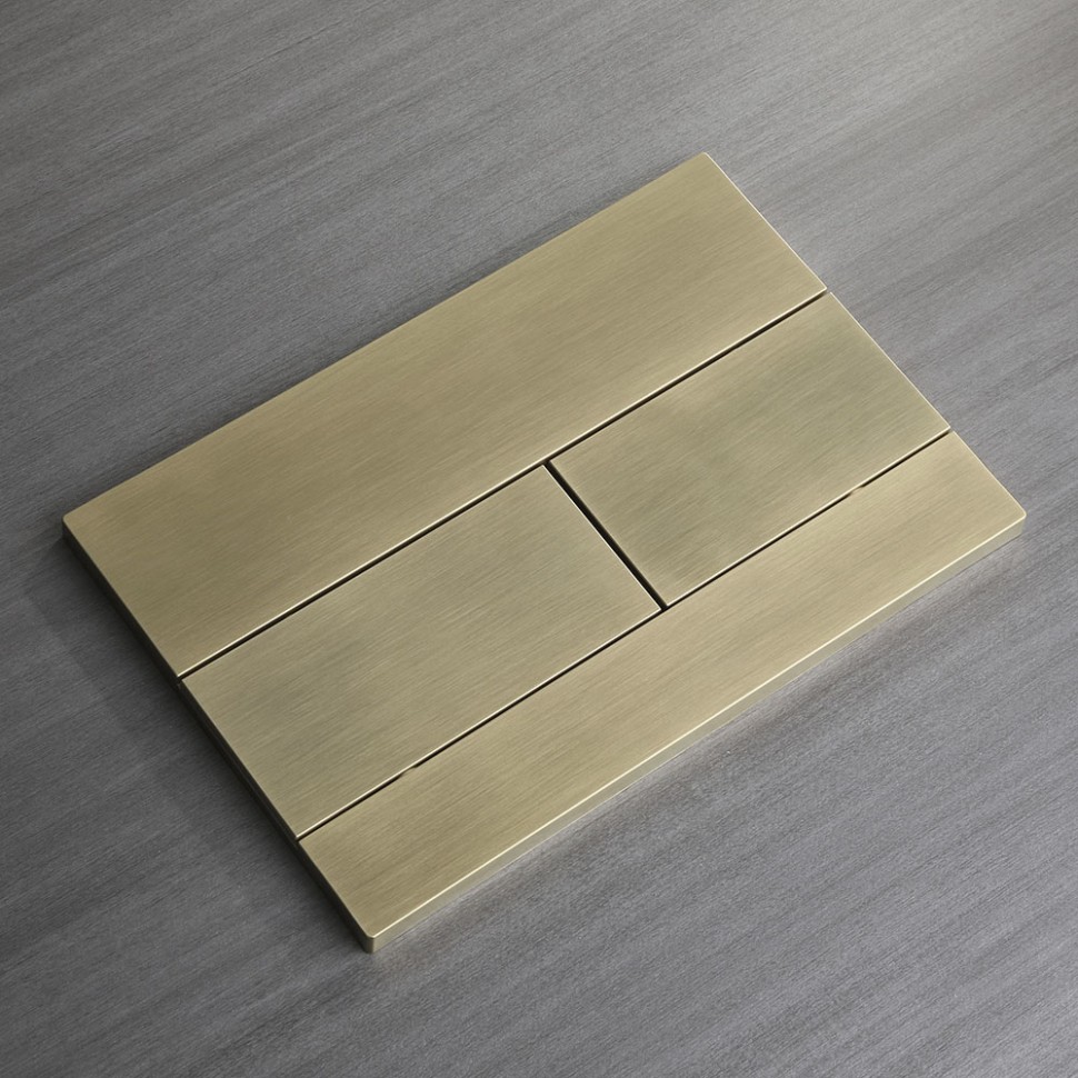 Кнопка смыва Veconi FLUSH V7, FLV7-G, 240х162х10, пластик, золото брашинг