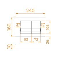 Кнопка слива RGW SWH-05W