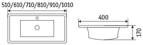 Раковина Ceramalux N YJ-803-70