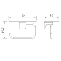 AQM7307GM Tivoli Держатель туалетной бумаги с полкой, металл