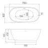 Ванна отдельностоящая Grossman Classic GR-2603 (170x80x59),1 место