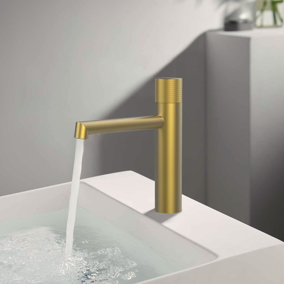 Смеситель для раковины Дизаер (Desire) VBF-1D3BG, брашированное золото