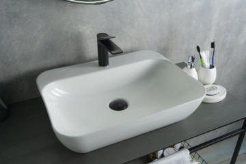 Раковина Gid N9047 51184 накладная белая 55x42x15